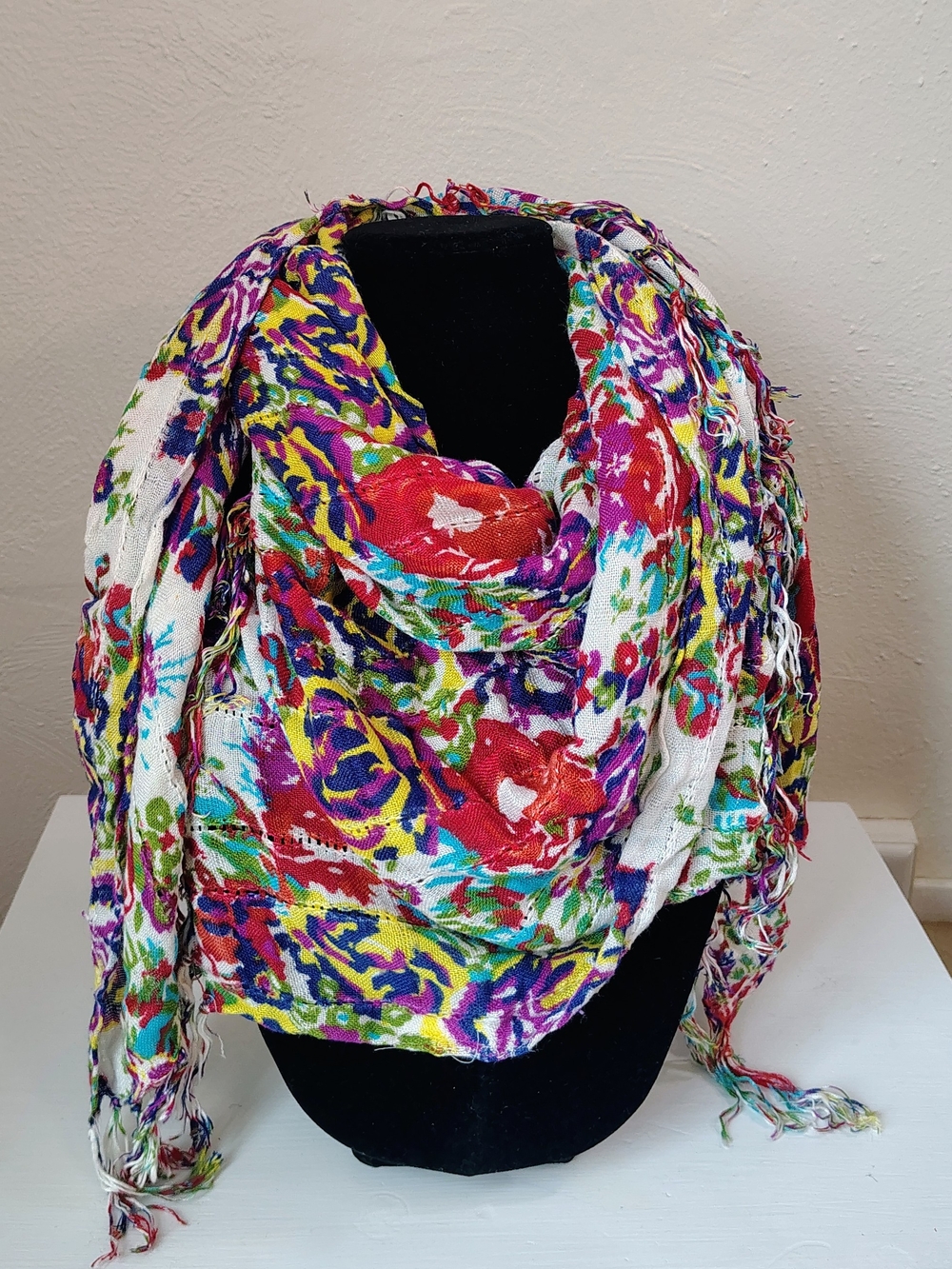 Pins & Needles Vibrant Floral Multicolor Scarf Size OS